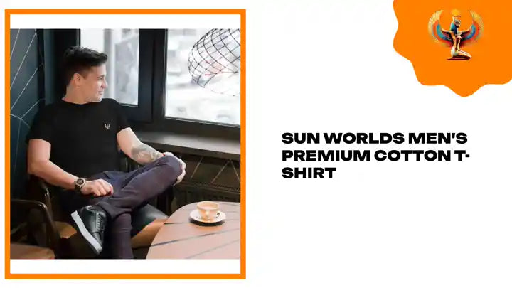 Sun Worlds Men&#039;s premium cotton t-shirt by@Outfy