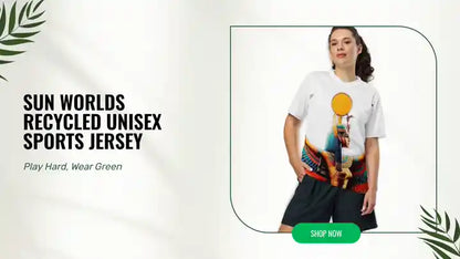Sun Worlds Recycled unisex sports jersey by@Outfy
